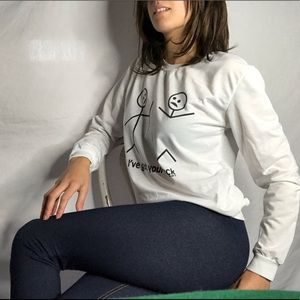 Crew neck graphic sweater